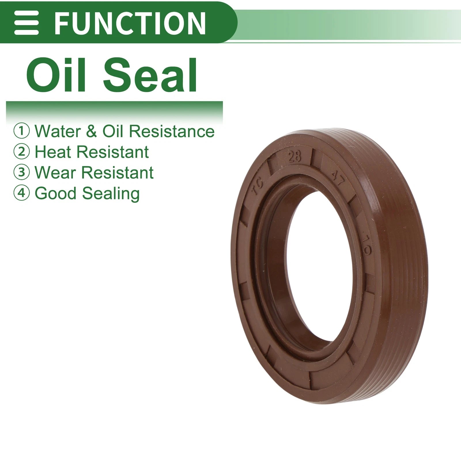 Set of 5 Oil Seals FKM Rubber 28x47x10mm for Various Models 
