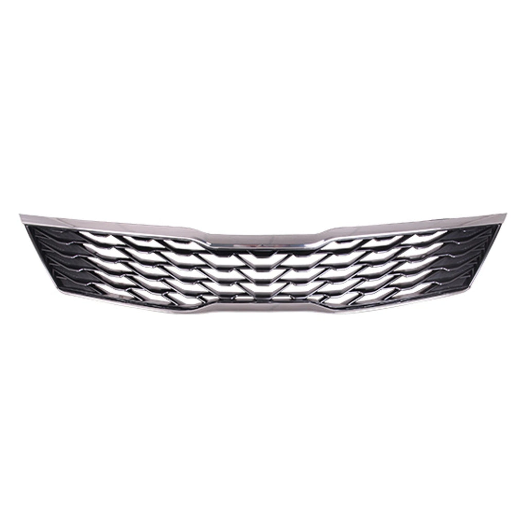 Replacement Gray/Silver Chrome/Painted ABS Plastic Front Grille