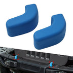2Pcs Front Bumper Tow Hook Cover Protector for Jeep Wrangler JK JL JT (2007–2023) Blue
