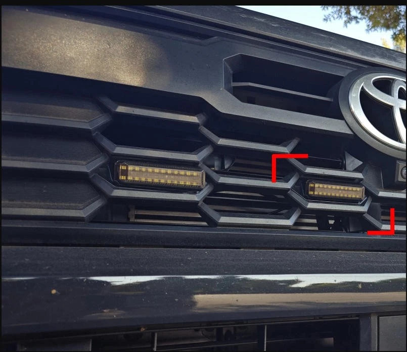 Set of 4 Raptor Style White LED Grill Lights for Toyota Tacoma (24-up)