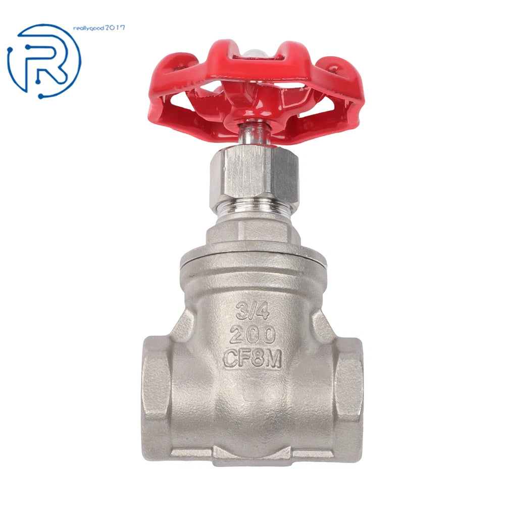 NPT Female Rotary Sluice Valve 3/4 Inch DN20 Stainless Steel (1 PC)