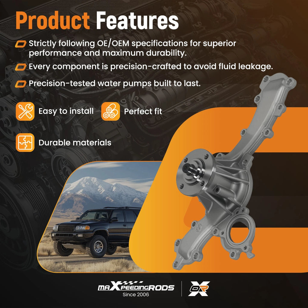 Water Pump for Toyota Tacoma Tundra 4.0L V6 (2005–2015)