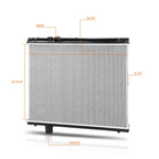 2-Row Aluminum Cooling Radiator for Mack RB/DM/CV/CH/RD/CS200P (1987–2008)