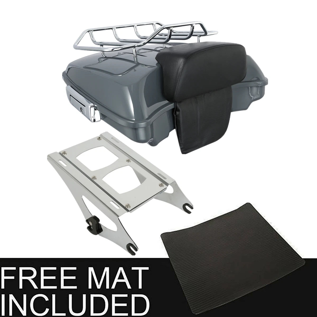Razor Trunk Backrest Pad Mount Rack for Harley Touring (2014–2023)