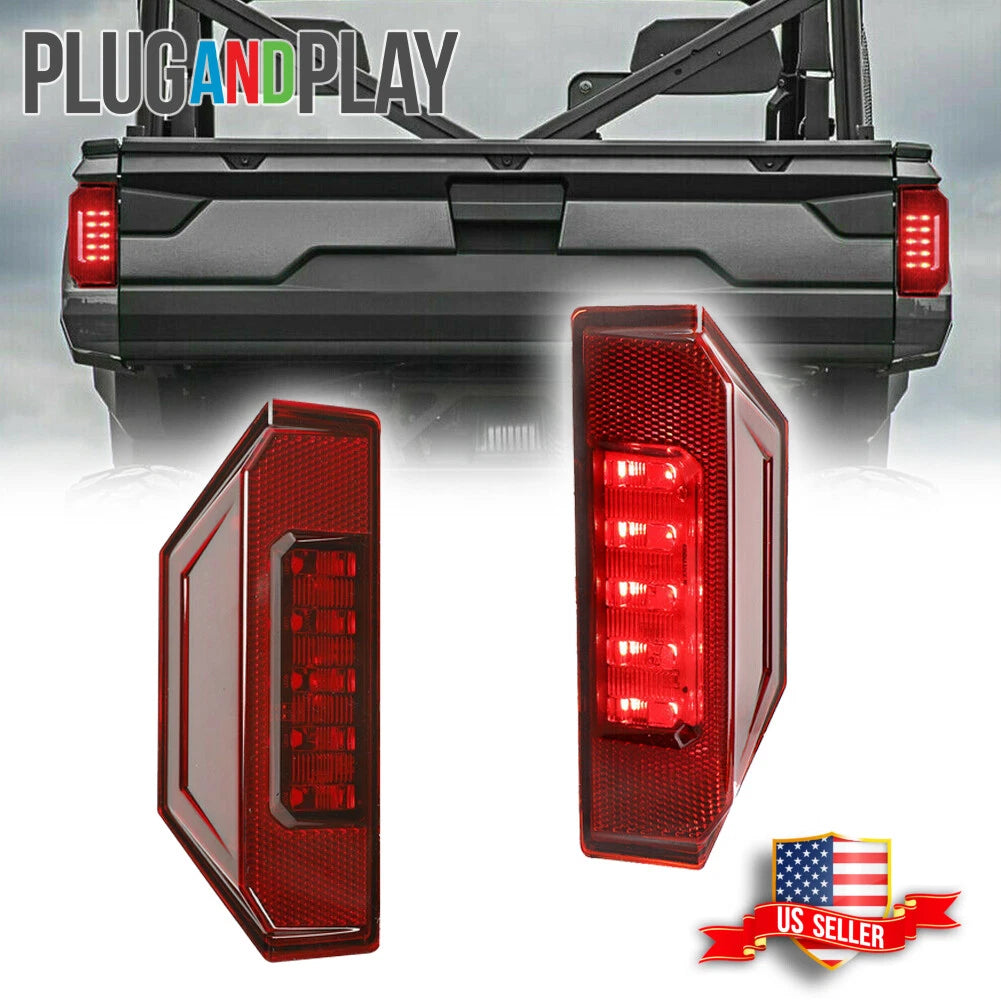 2X Rear Red LED Tail Light Lamps for Polaris Ranger 900 XP 1000 (2013–2020)