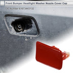 Bumper Headlight Washer Nozzle Cover Cap for BMW X3 (2011–2017) Red