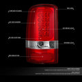 LED C-Tube Tail Brake Light Lamp for Suburban Yukon XL 1500 2500 (2000–2006)