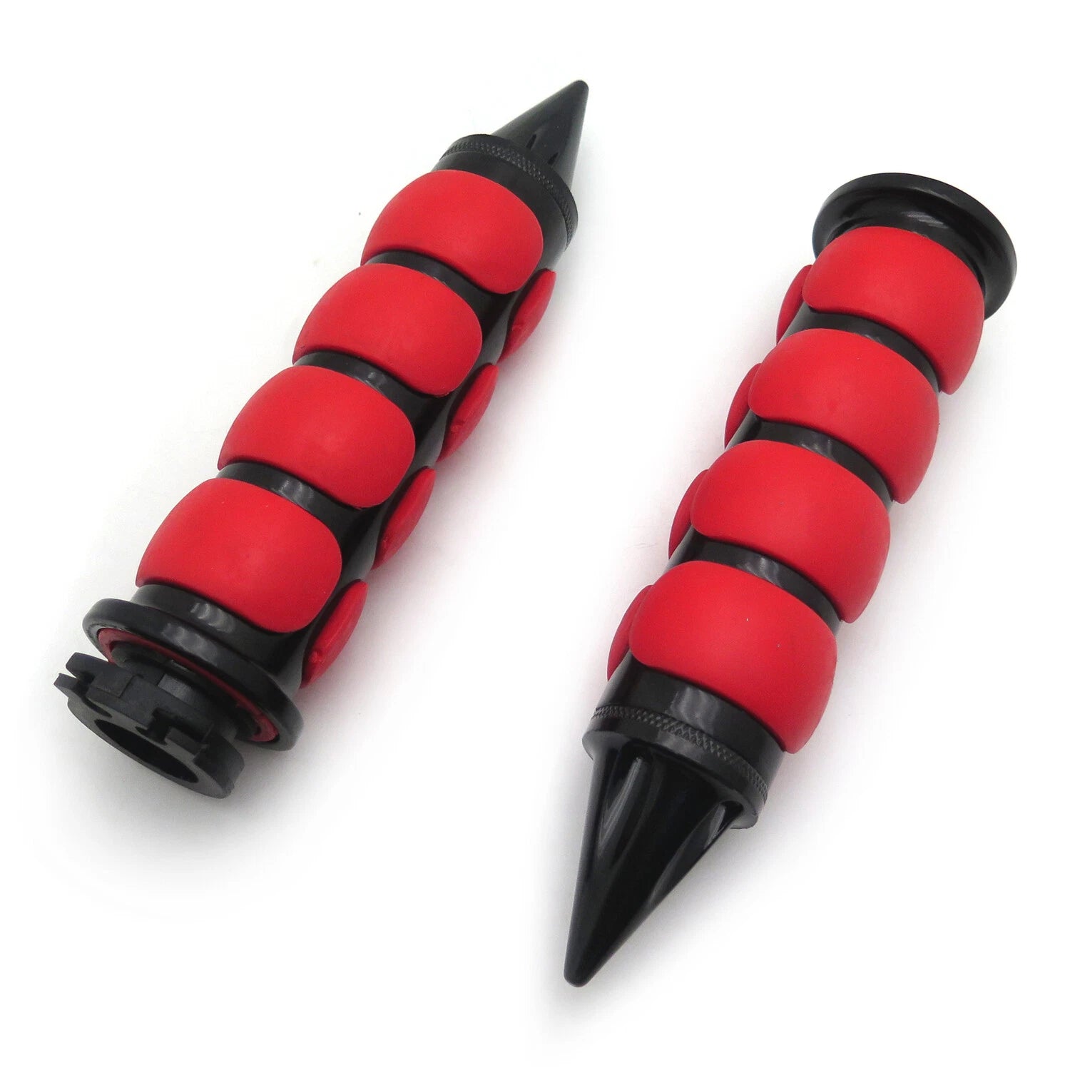 7/8" Handlebar Grips for ATV KTM Dirtbike Sportbike (Black Red)