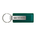 Green Leather Keychain KC1546.INF - Officially Licensed for Infiniti
