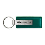 Green Leather Keychain KC1546.INF - Officially Licensed for Infiniti