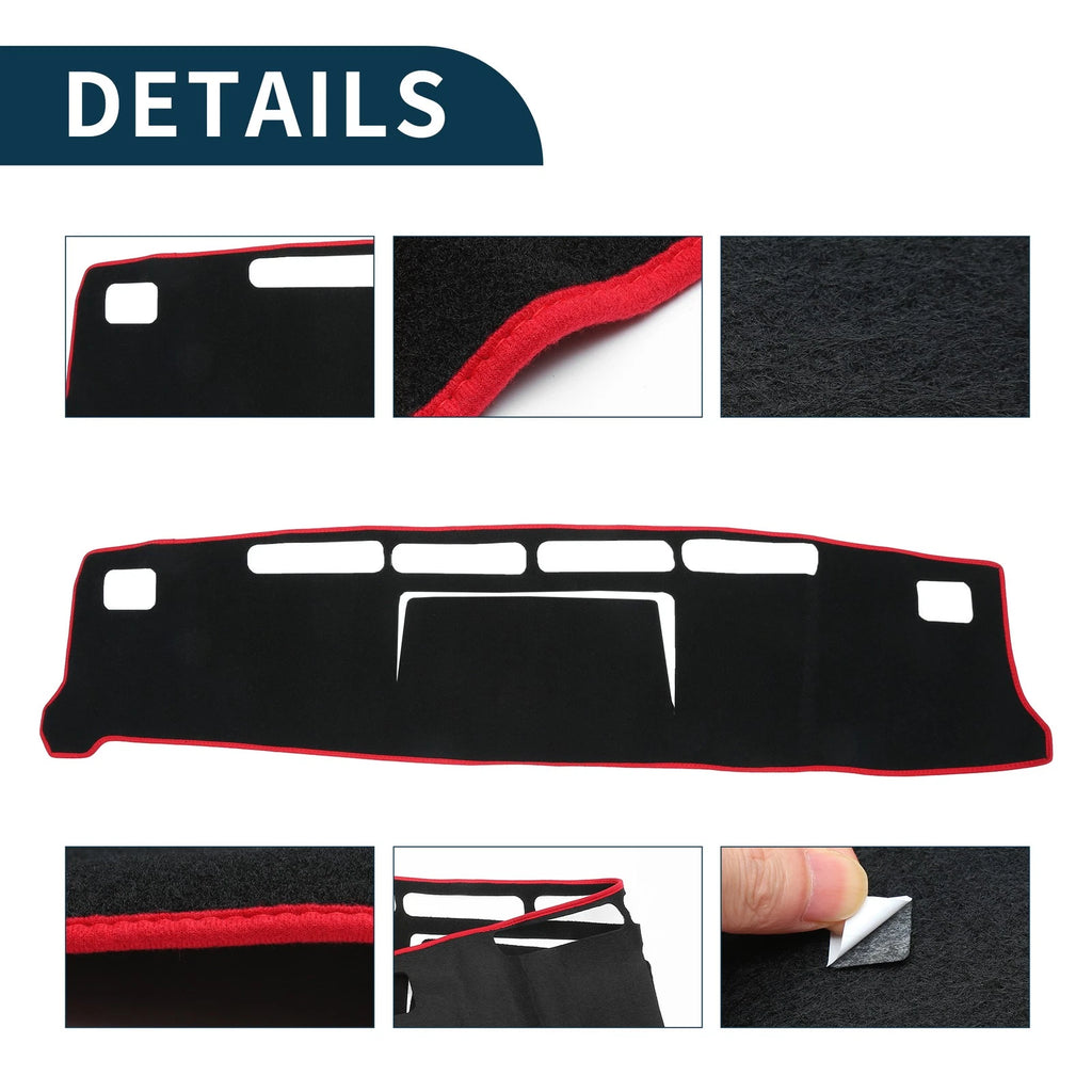 Dashboard Dash Cover Mat for Nissan NV350 Caravan E26 (2012–2024) Black Red