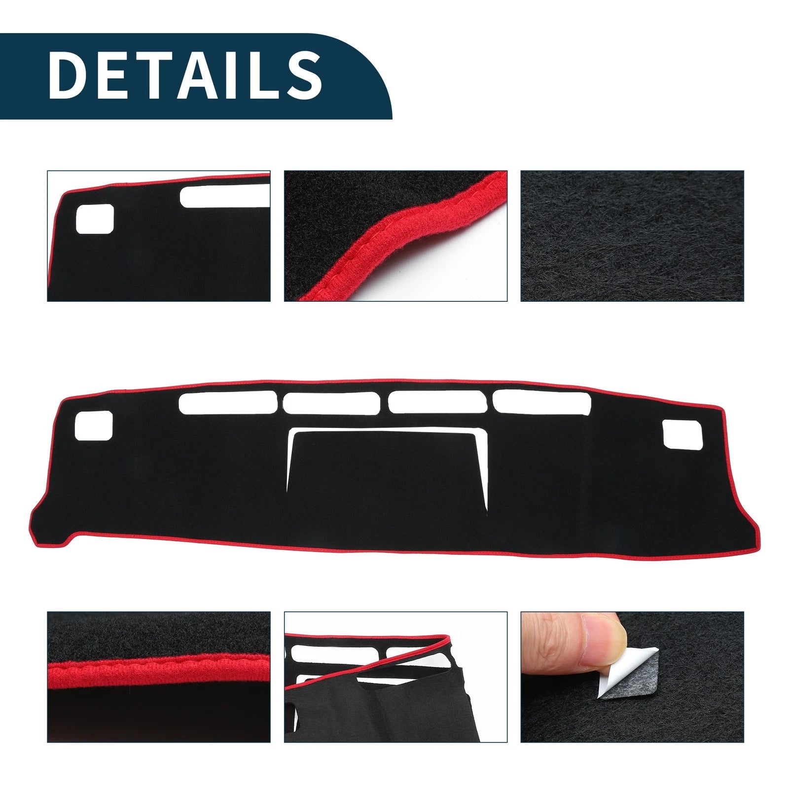 Dashboard Dash Cover Mat for Nissan NV350 Caravan E26 (2012–2024) Black Red