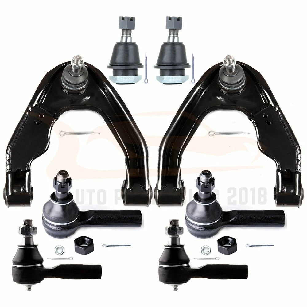 Set of 8 Front Upper Control Arms Ball Joints Tie Rods for Nissan Xterra