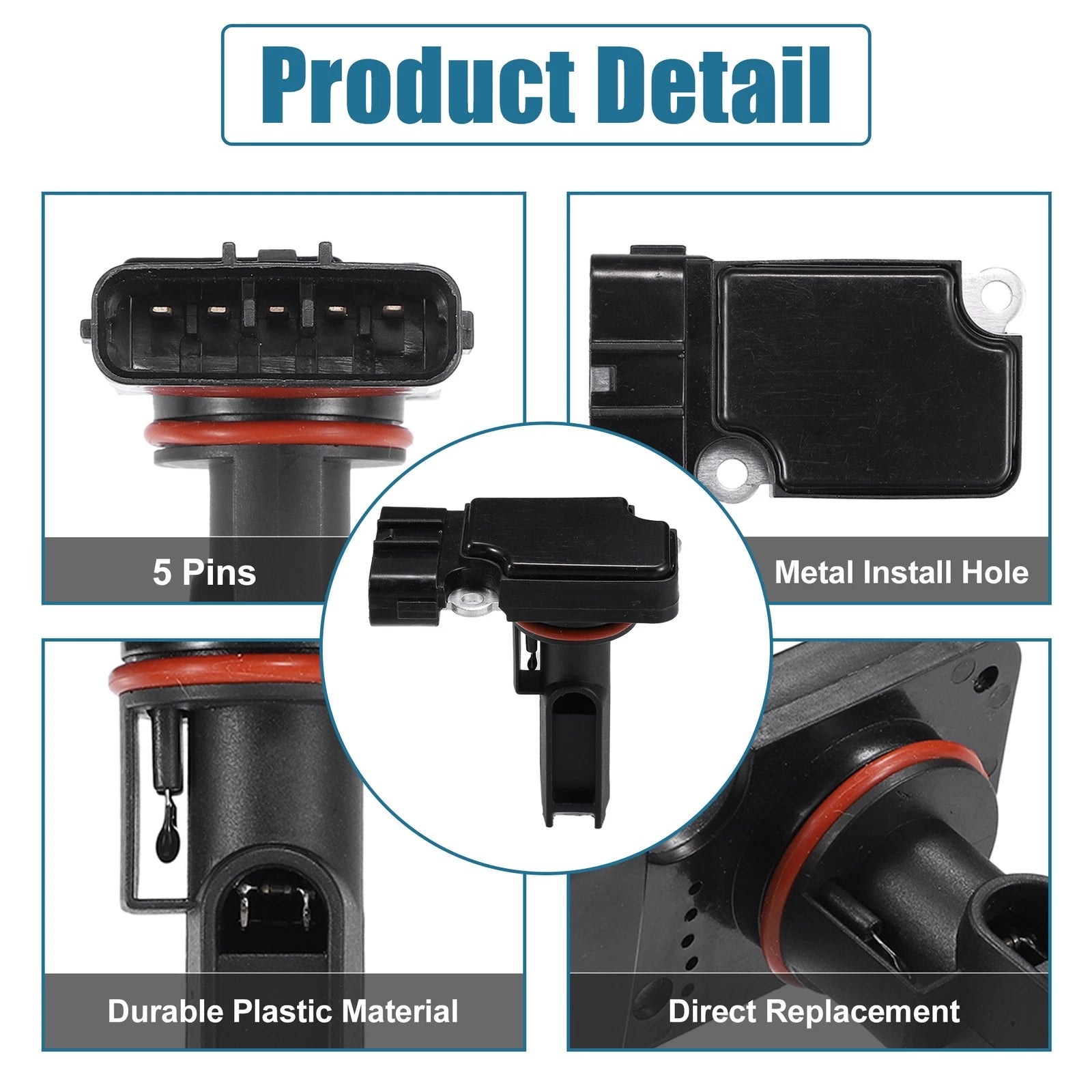 Mass Airflow Sensor for Chevrolet Silverado 3500 (2001–2007) 5 Pins MAF