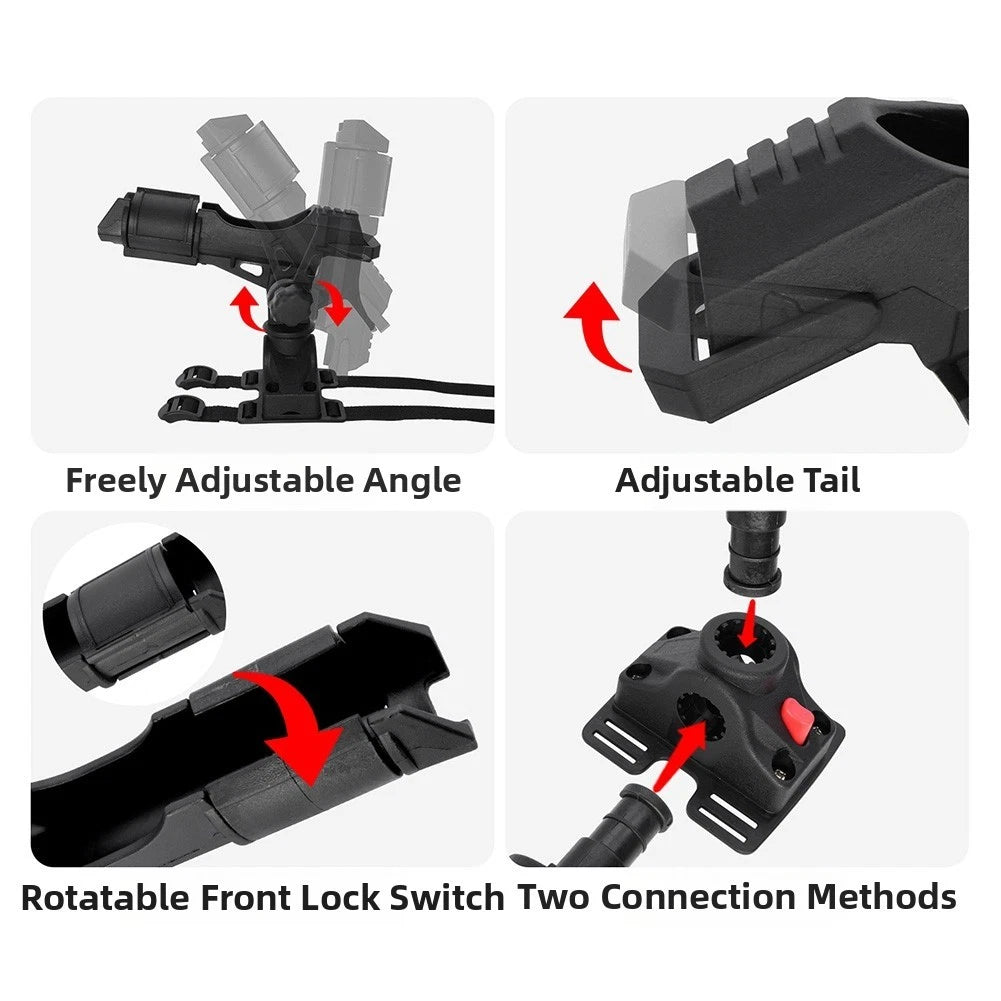 Fishing Rod Holder with 360° Rotation for Fishing Boats