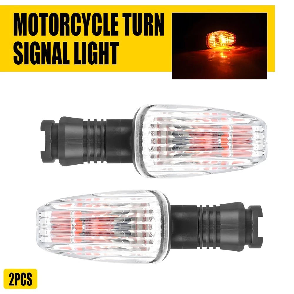 2X Front Rear Turn Signal Lights for Kawasaki Ninja 650R (2006–2008) Clear Lens