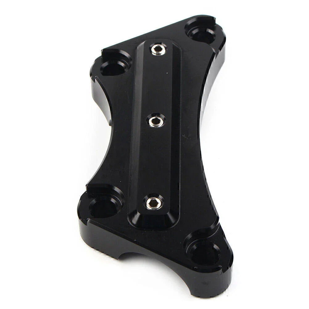 Black Top Handlebar Riser Clamp for Harley Touring Street Road King (2008-2023)
