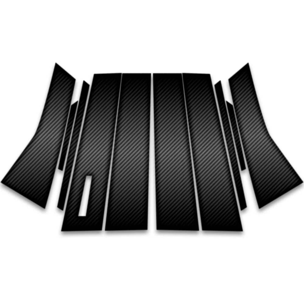 Carbon Fiber Pillar Post Covers 10pc with Keypad Cutout for Lincoln MKX (2016–2023)
