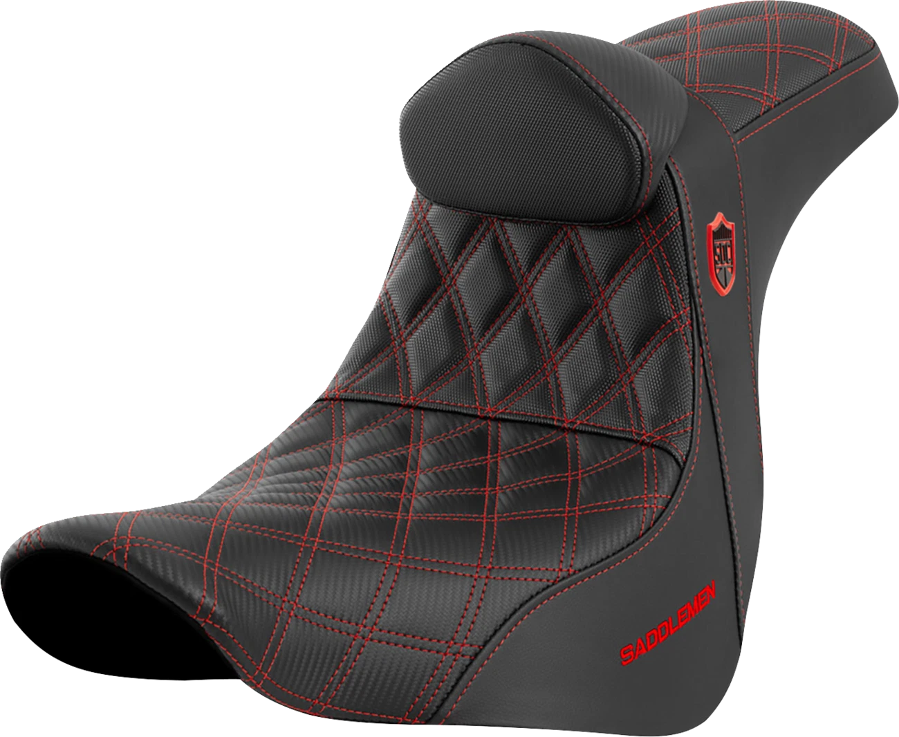 SADDLEMEN Pro Series SDC Performance Seat for Harley FL/FX (w/ Backrest)