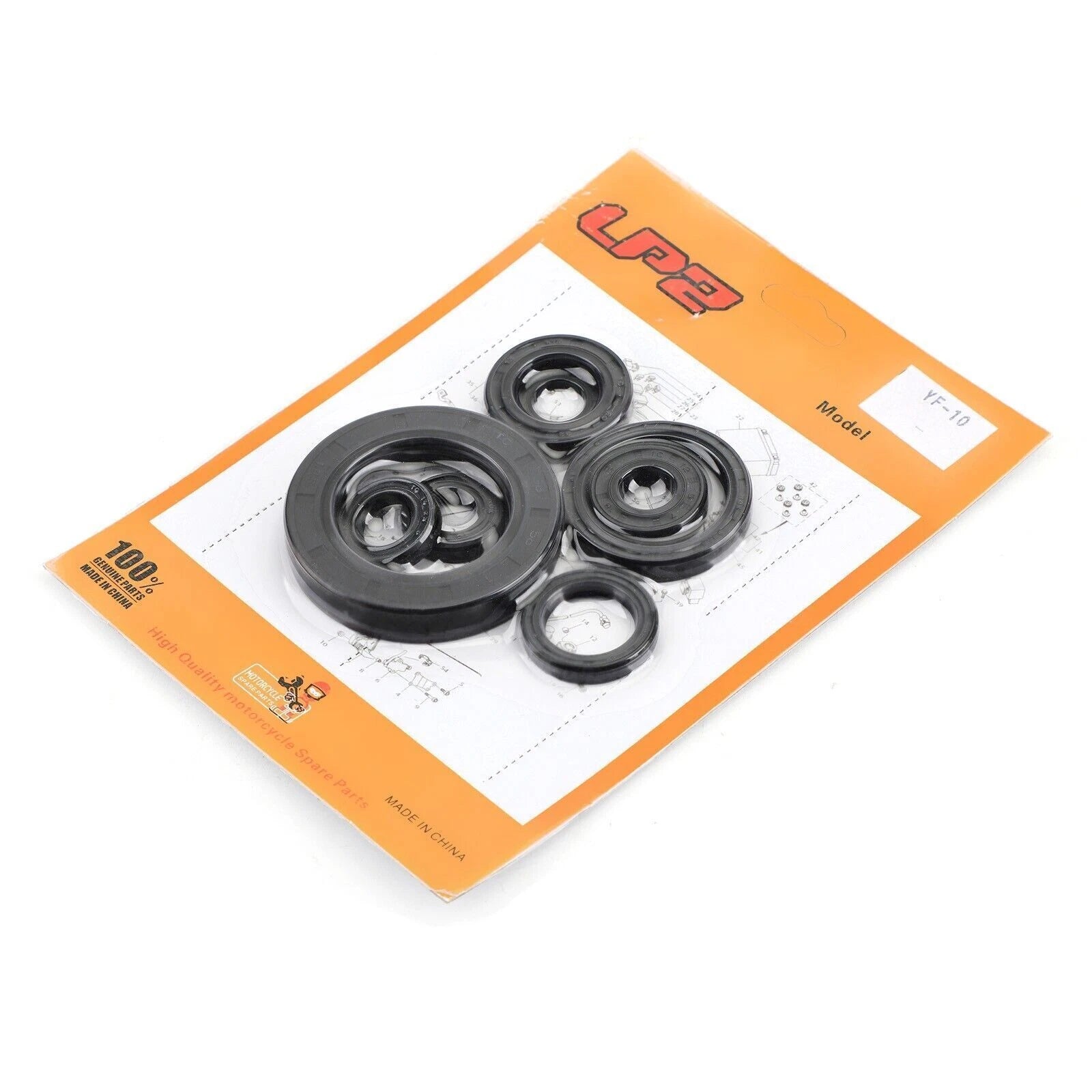 8-Piece Engine Oil Seal Kit for Honda CR250R CR500R (1988–2001)