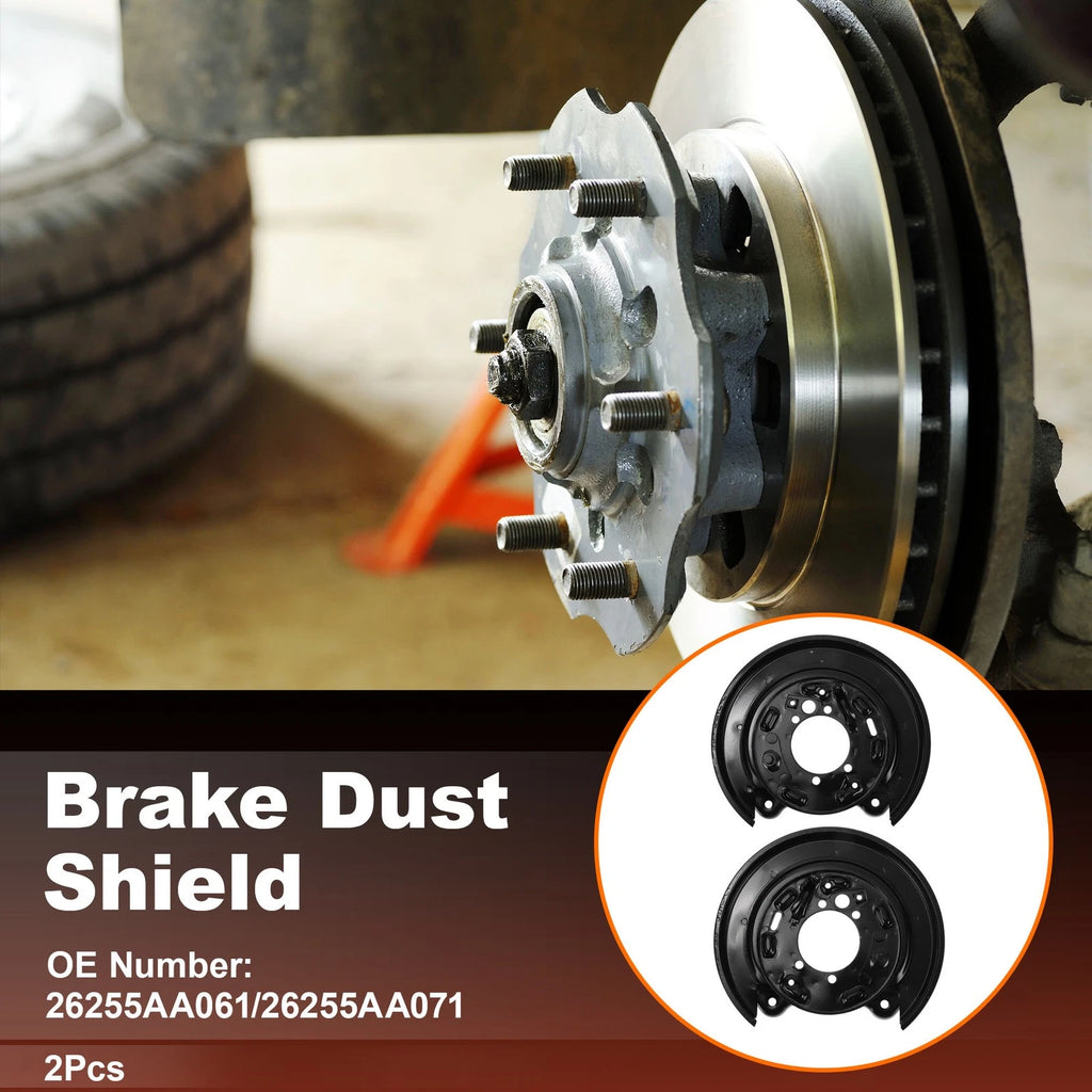 Set of 2 Wheel Brake Dust Shields for Subaru Forester (2014–2020) 26255AA061/26255AA071