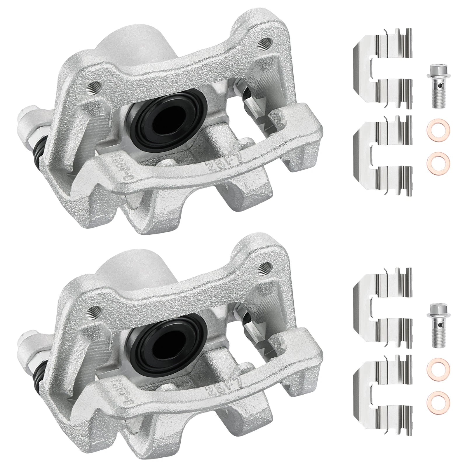 Pair Rear Brake Calipers w/ Bracket for Hyundai Sonata Kia Optima (2011–2015)