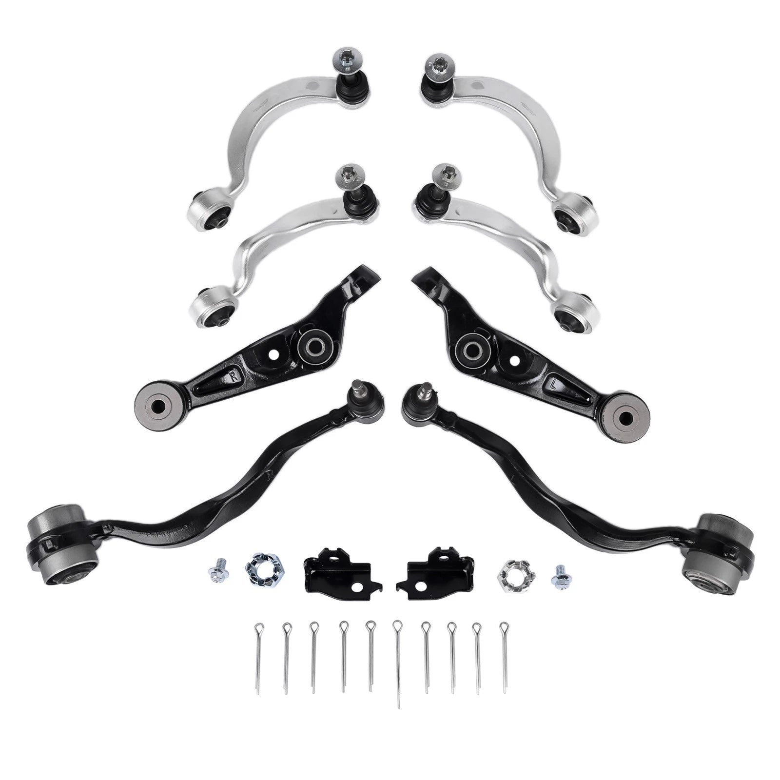 Set of 8 Front Upper & Lower Control Arms for Lexus LS460 LS460L LS600h (2007–2017)