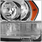 Set of 2 Chrome Amber Signal Headlights for Dodge Durango (2011–2013)