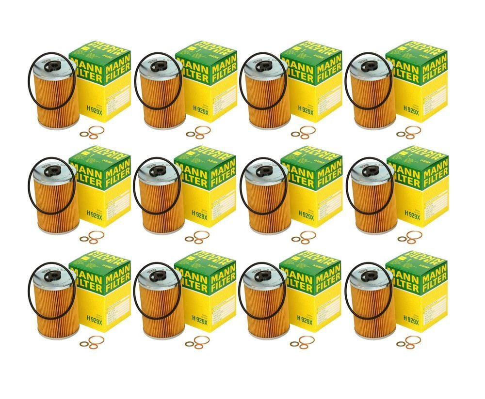 Set of 12 Engine Oil Filters for Mercedes-Benz L6 V8