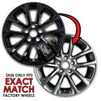 Wheel Skins Gloss Black Replacement for Jeep Cherokee (2019–2021)