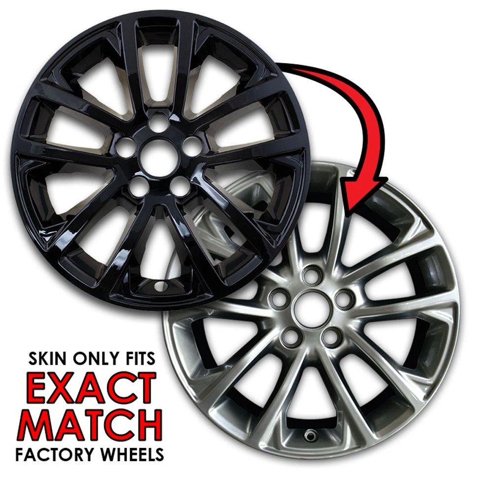 Wheel Skins Gloss Black Replacement for Jeep Cherokee (2019–2021)