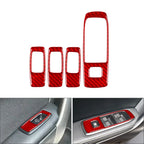 Carbon Fiber Window Lift Switch Panel Cover Trim for Ford Ranger Sport (2015–2022)