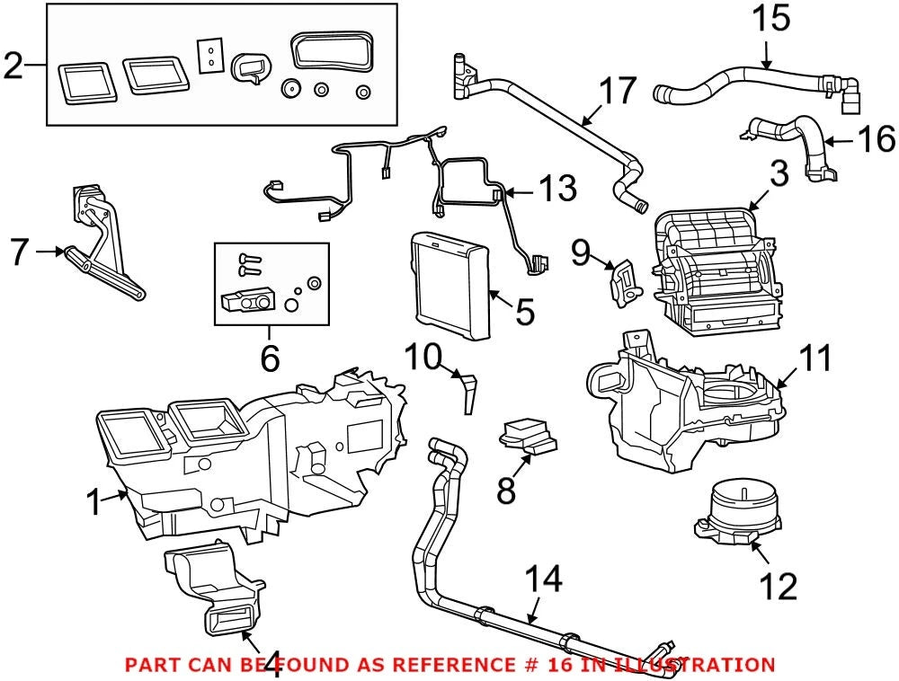 Genuine OEM HVAC Heater Hose for Dodge Ram 2500 3500 (2003–2010) 55056965AA