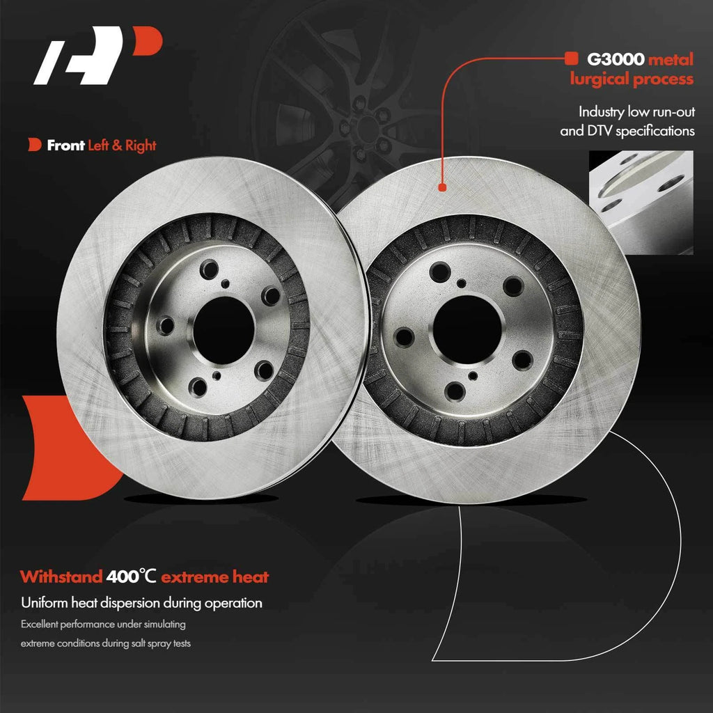 Ceramic Brake Pads and Front Disc Rotors for Toyota RAV4 (1996–2000)