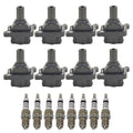Set of 8 Ignition Coils & Platinum+4 Spark Plugs for BMW E34 E38 E64, Lexus GS430, LR3 V8