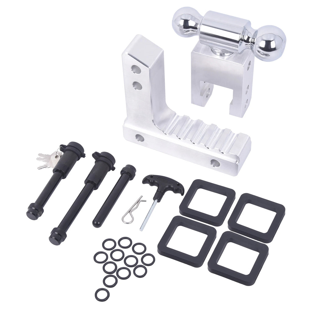 Adjustable Trailer Hitch Ball Mount for Truck (w/ Anti-Theft Lock)