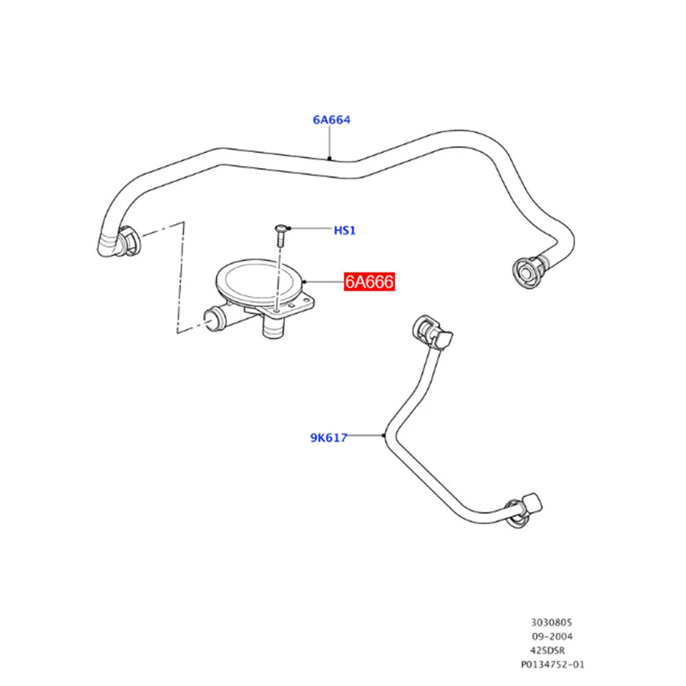 Crankcase Vent Valve LR003380 for Land Rover LR3, Range Rover Sport (2005–2013)