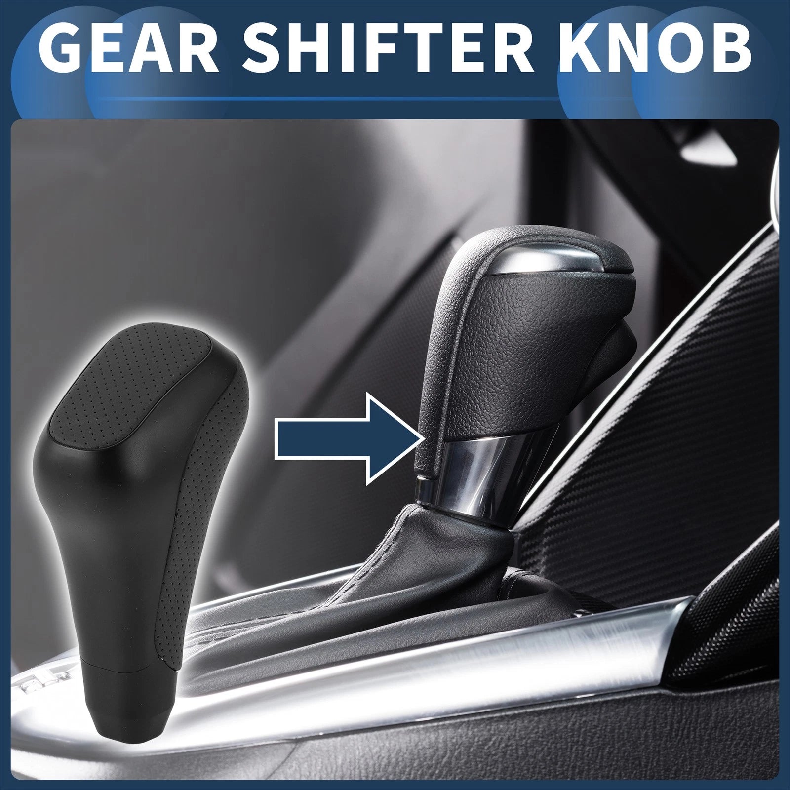 Automatic Gear Shift Knob for Toyota 4Runner (2012–2021) Black Faux Leather