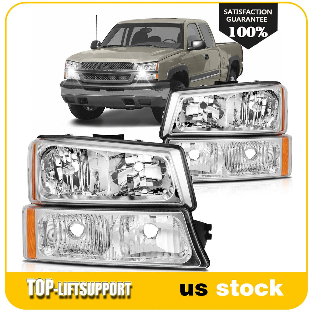 Pair Headlight Assembly for Chevrolet Silverado Avalanche (2003–2007)