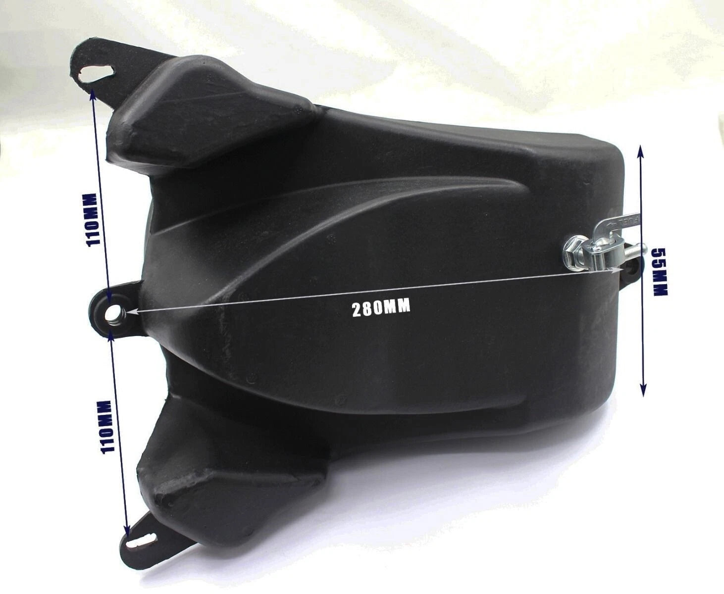 Twin Spar Frame Fuel Tank with Cap for 125cc-250cc Dirt Bike (Gas)