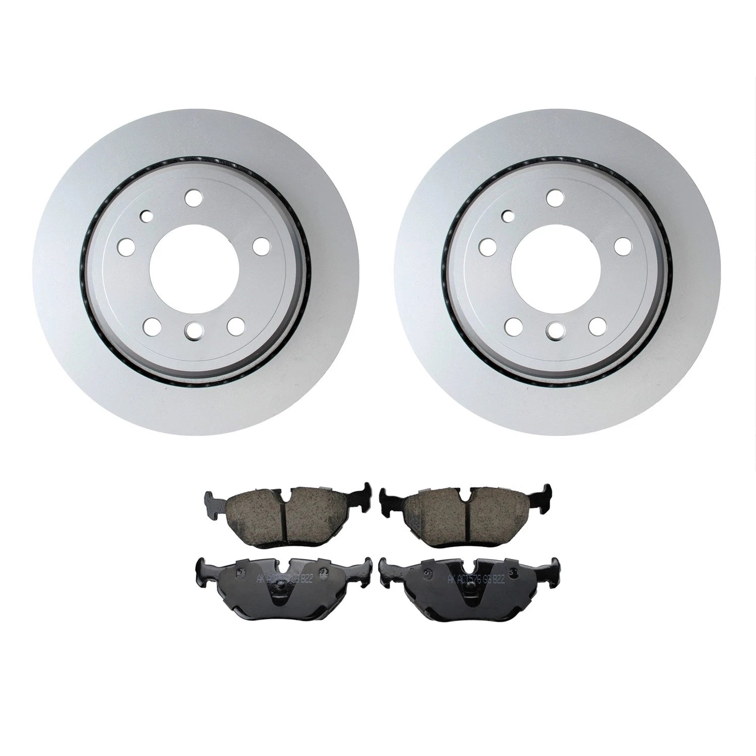 Hella Rear Rotors & Akebono EURO Brake Pads Kit for BMW E34 540i M5 (1988–1995)