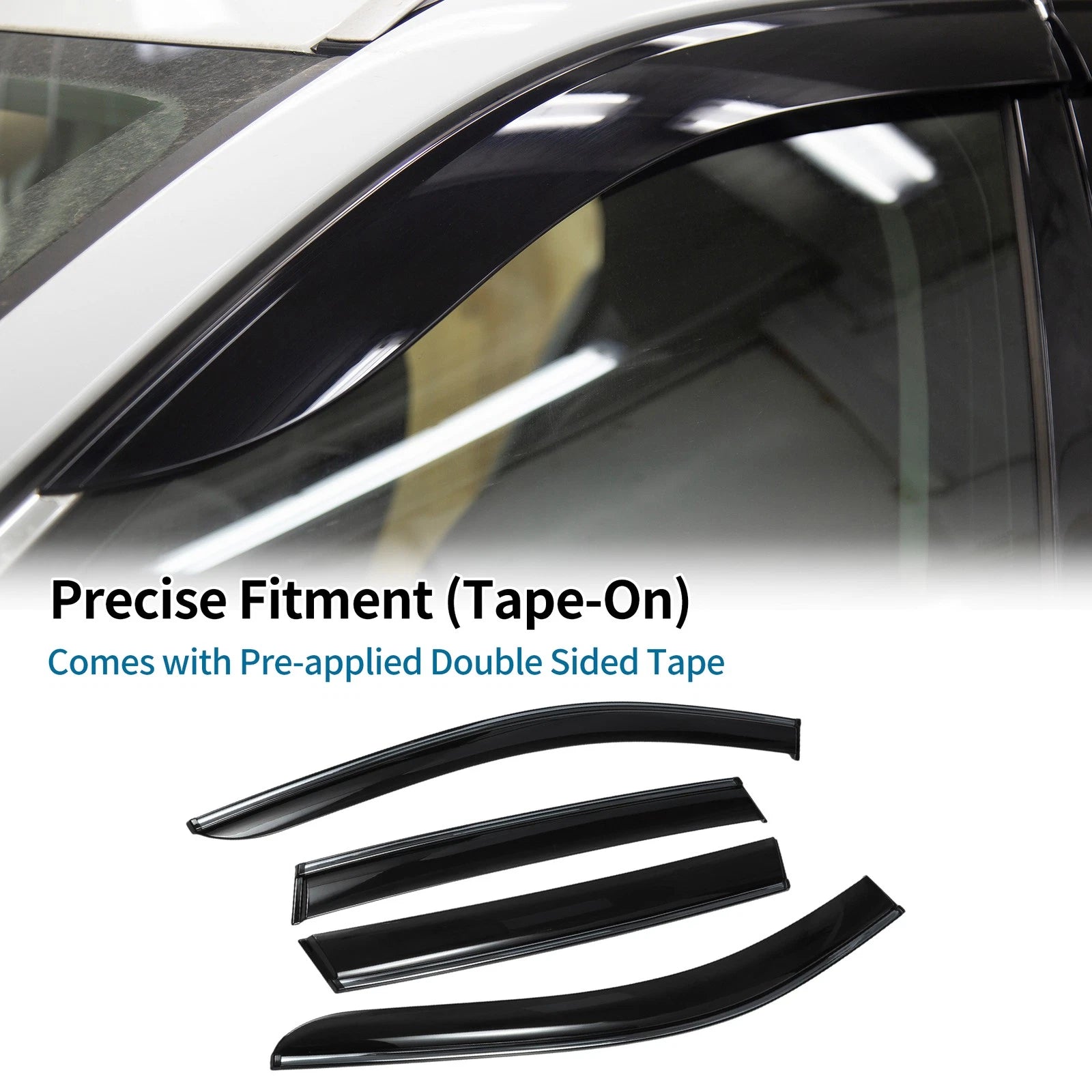 Set of 4 Window Deflectors for Mazda CX-50 (2023) - Black Vent Visors