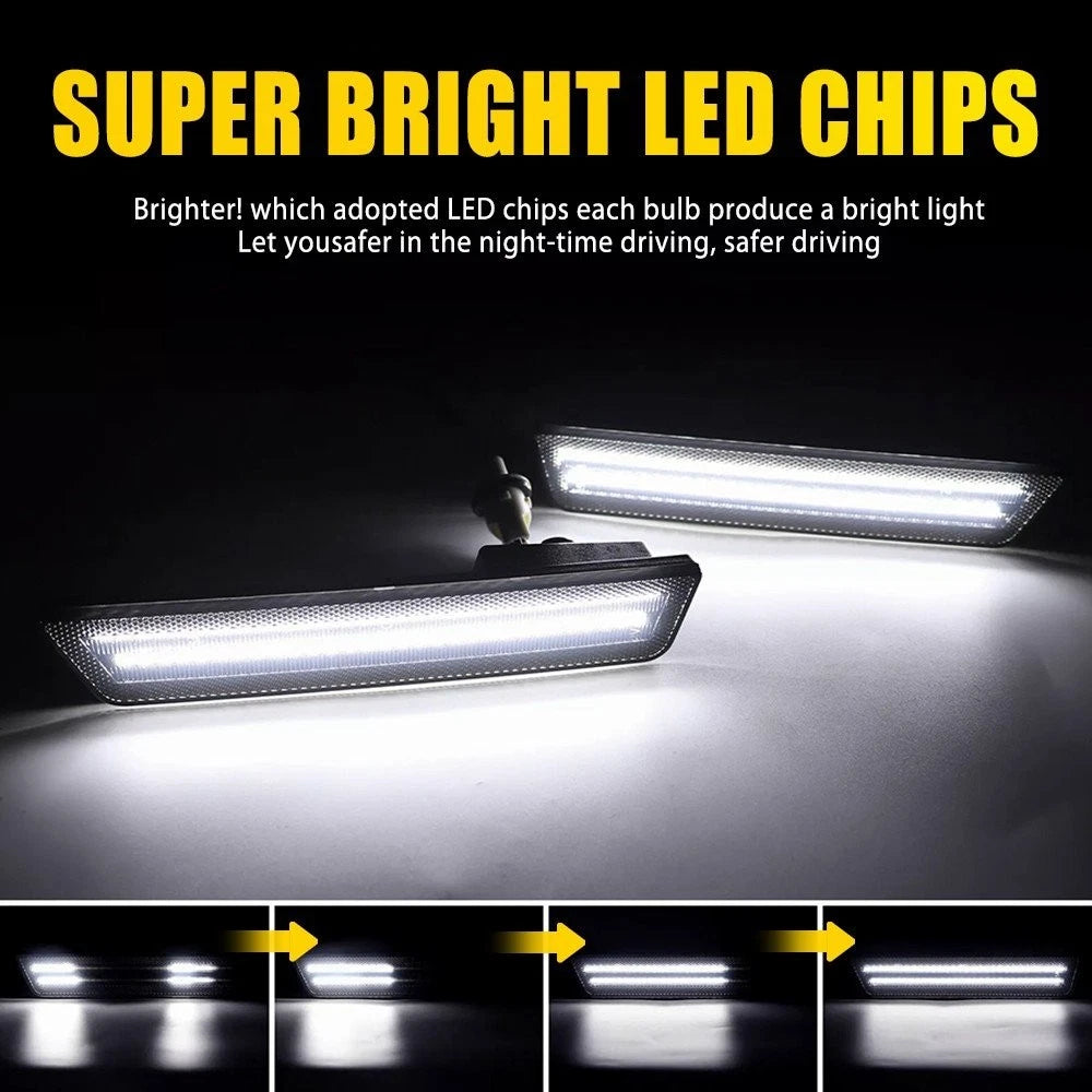 Smoked White Rear Side Marker LED Light for Dodge Challenger (2008–2014)