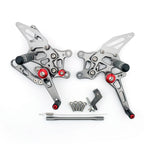 CNC Racing Rearset Footrest Pegs for Aprilia RSV4 (2009–2012) Gray