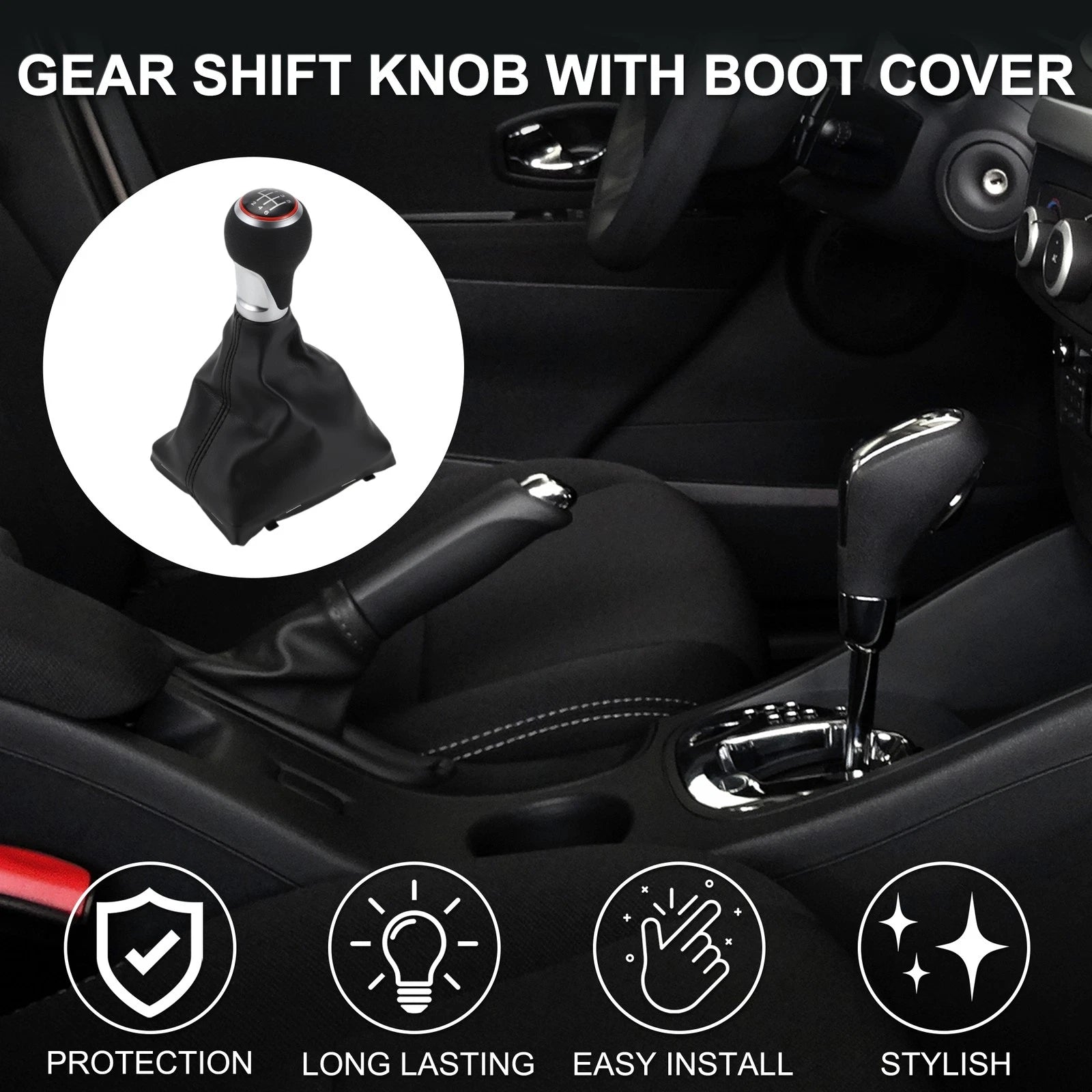 6 Speed Gear Shift Knob with Boot No.8K0863278H for Audi A5 (2008–2017)