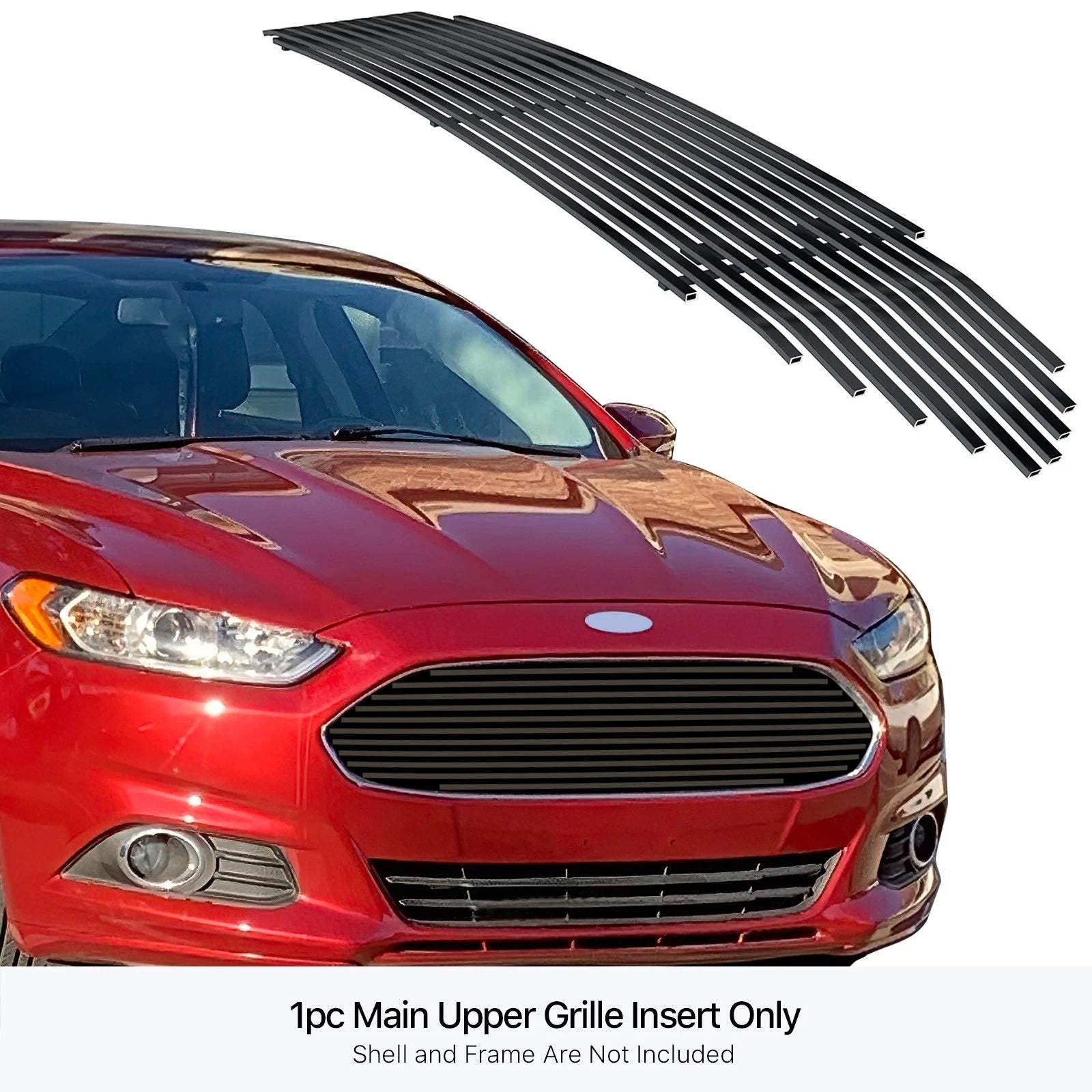 Upper Black Billet Grille for Ford Fusion (2013-2016)