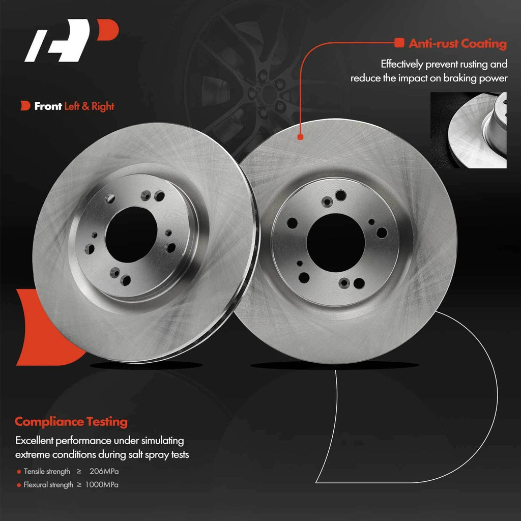 Front Disc Brake Rotors & Ceramic Pads for Honda S2000 (2000-2009)