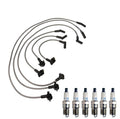 Denso Wire Set & 6 Double Platinum Spark Plugs for Ford 3.8 V6 (0.050)