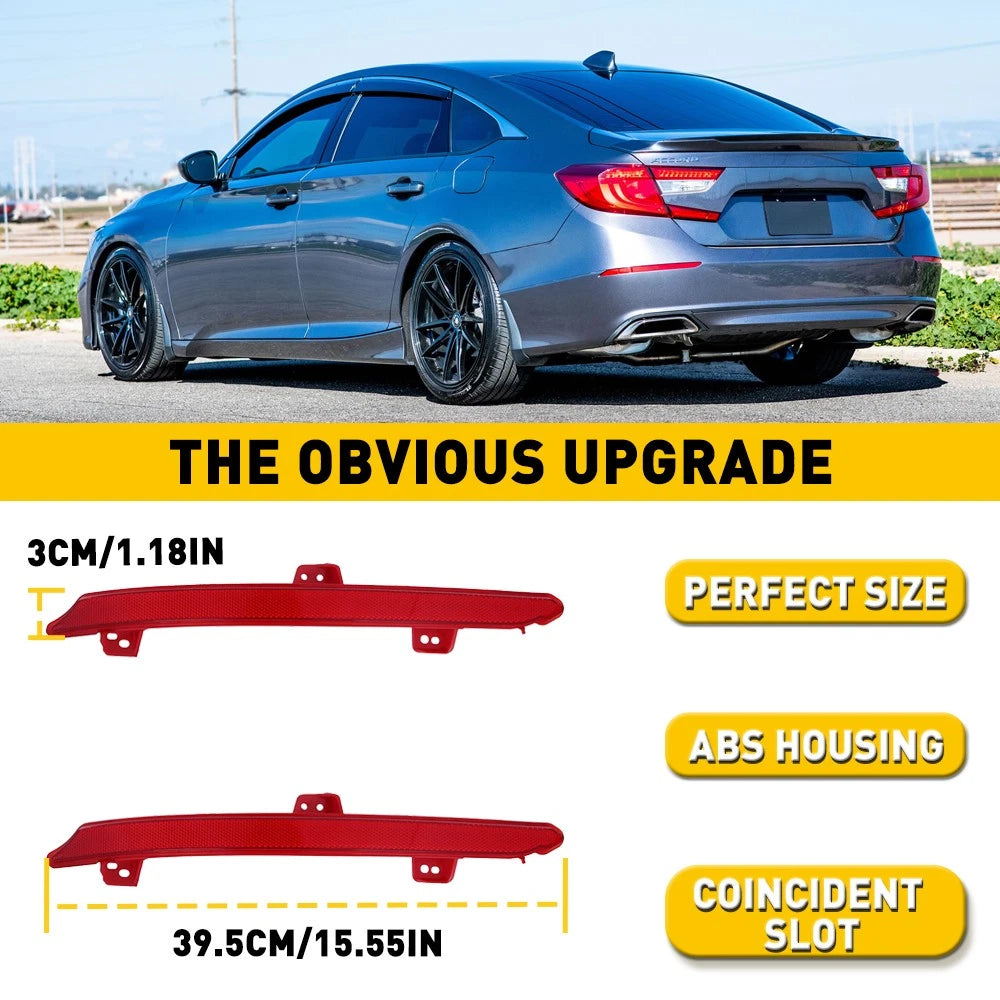 Pair of Rear Bumper Reflector Lights for Honda Accord (2018â2021)