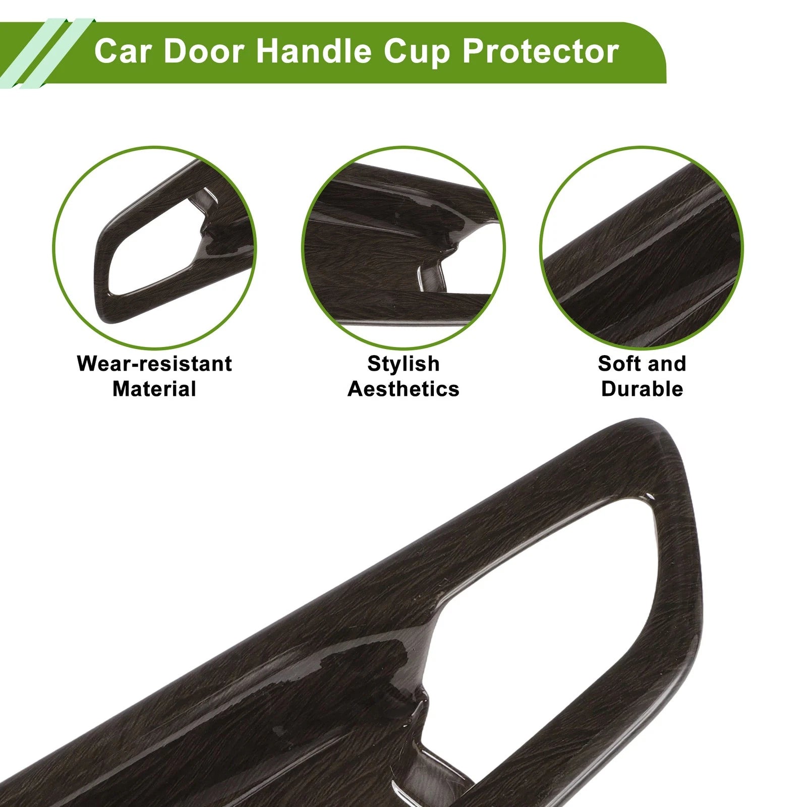 Car Door Handle Cup Protector for Toyota Alphard/Vellfire (2015–2020) Brown
